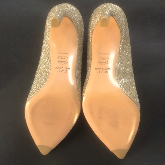 Stuart Weitzman Nouveaub 641 Platinum Noir, size 4.5 M, new in box with bag. - Picture 16 of 16